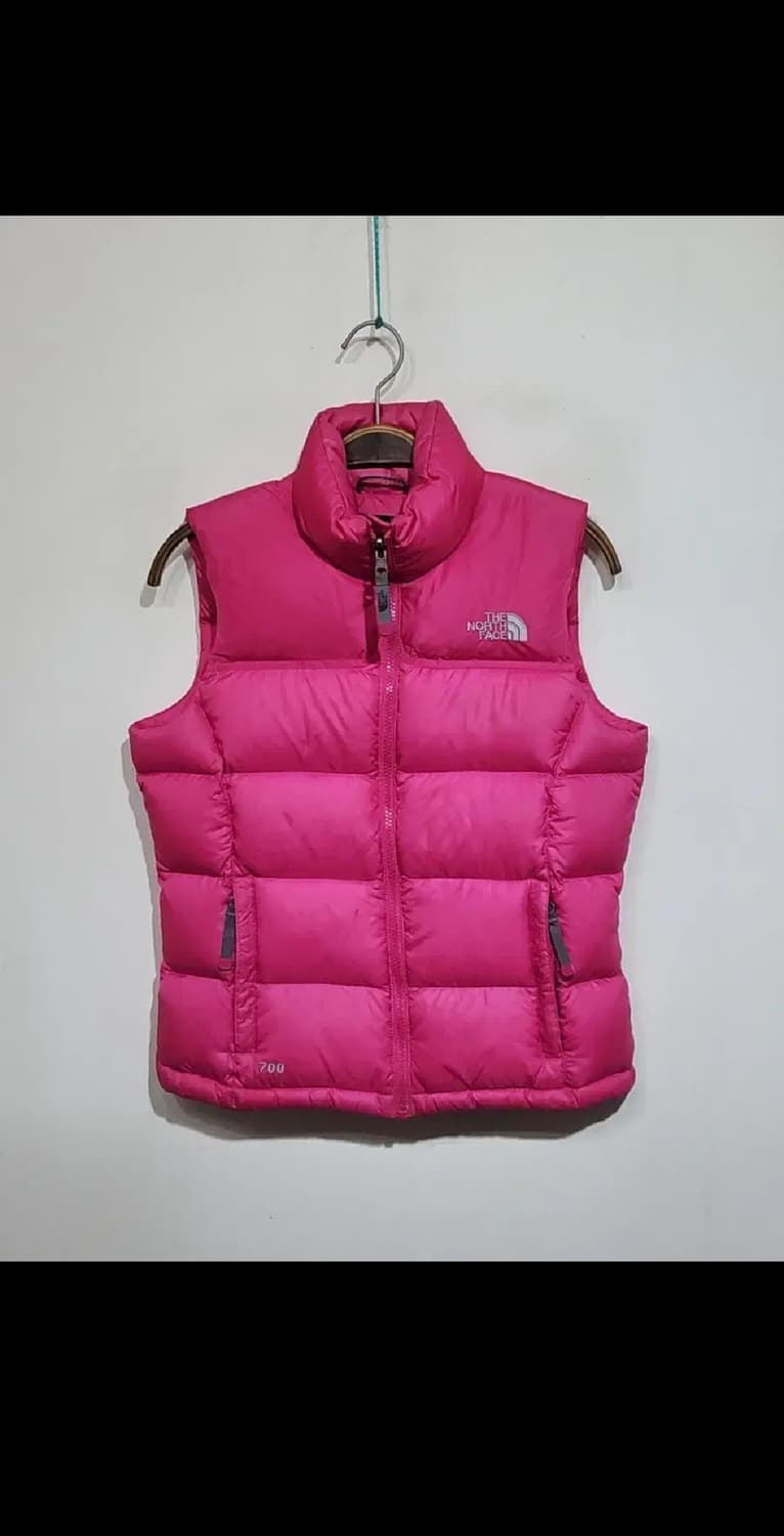 (S) 노스페이스 눕시 패딩조끼 핑크 거위털 700 구스다운 베스트  상품이미지1
