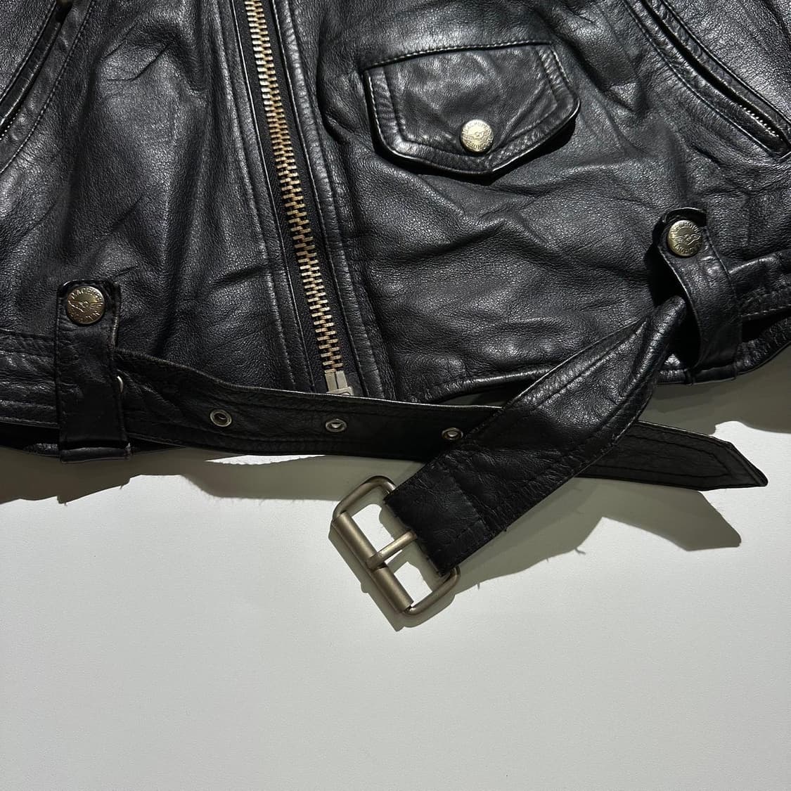 Machope 재팬라인 소가죽 라이더 자켓 상품이미지6