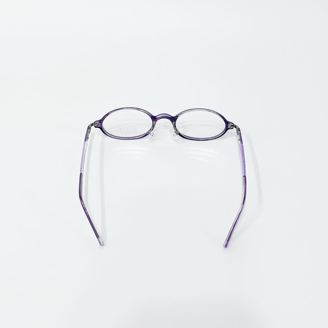 KNIT 퍼플 오벌 뿔테 데드스탁 빈티지안경 상품이미지4