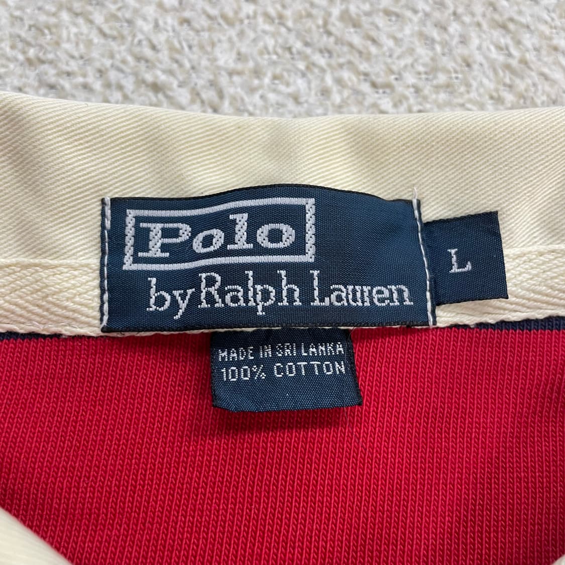 폴로 랄프로렌 아이코닉 럭비 티셔츠 레드 상품이미지3