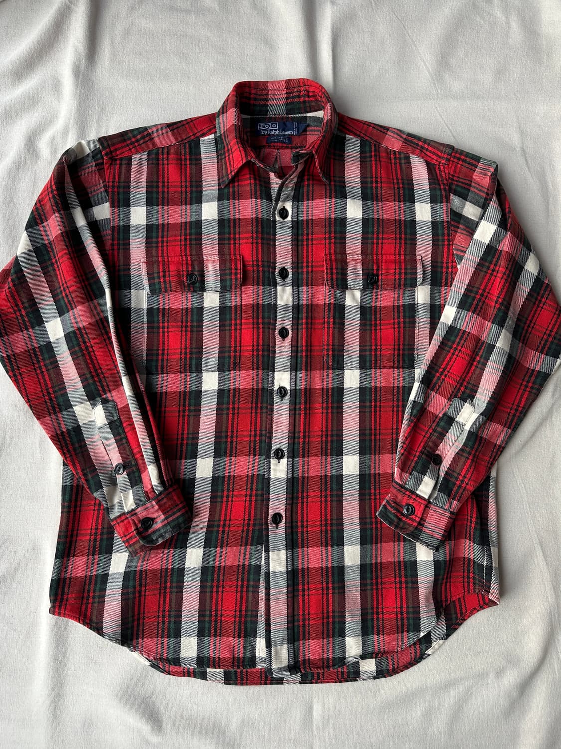 폴로 헤비코튼 타탄체크 워크셔츠 WHITFIELD M 상품이미지1