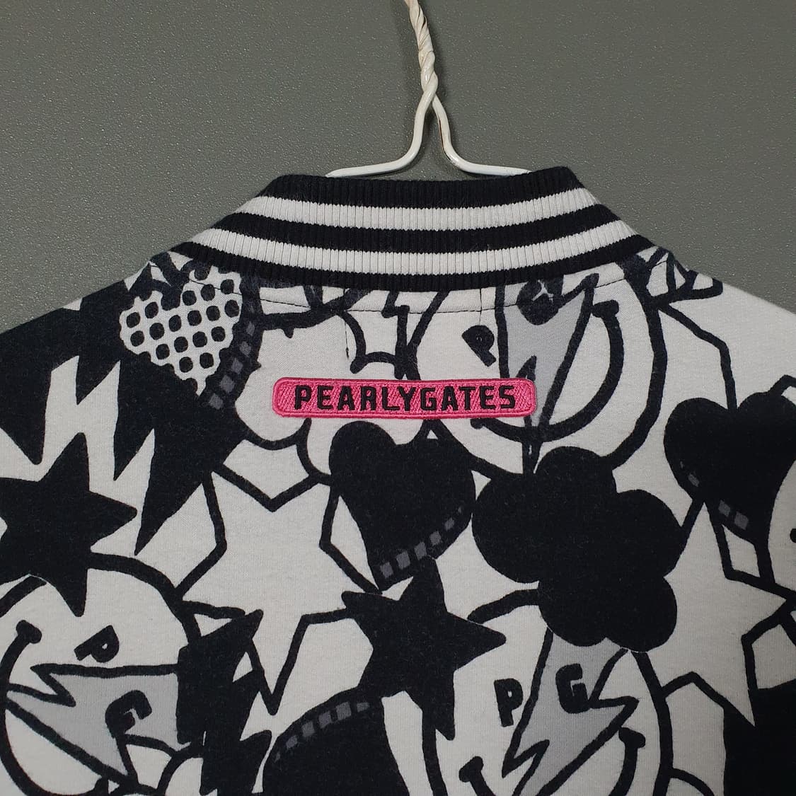 여성 95 파리게이츠 골프 글램 슬램 올오버 그래픽 패턴 코튼 져지 자켓 상품이미지9