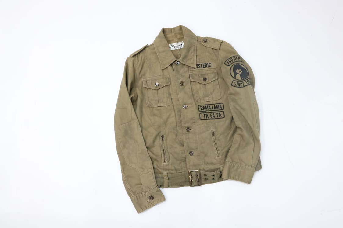 히스테릭 글래머 빈티지 와펜 패치 밀리터리 벨티드 자켓 상품이미지2