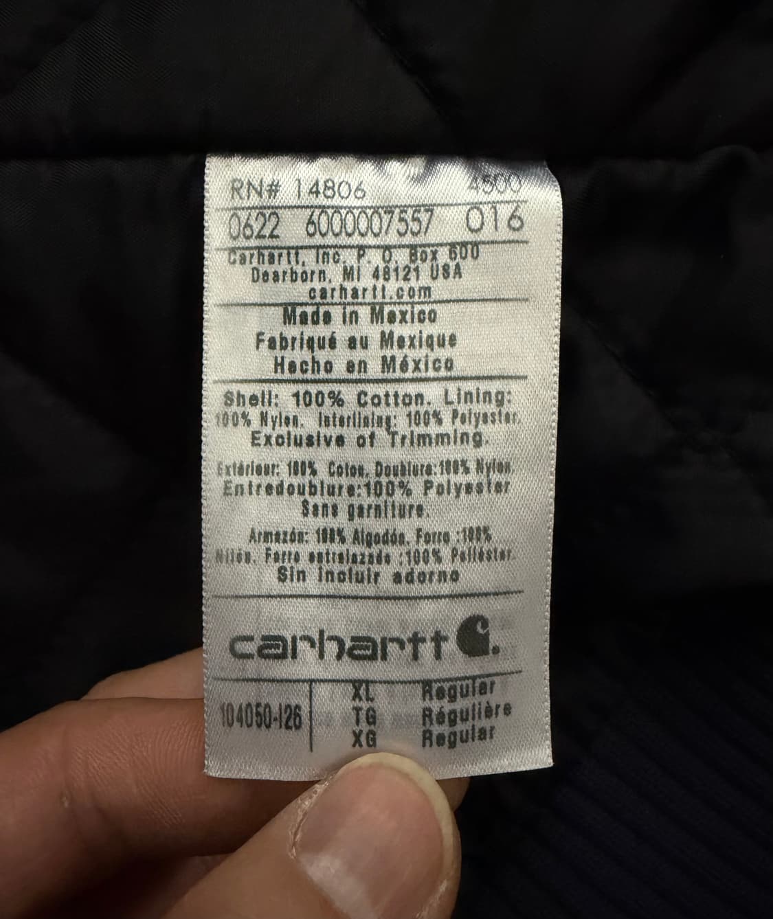 [칼하트] 104050 워시드 덕 인슐레이티드 액티브 자켓 네이비 XL 상품이미지2