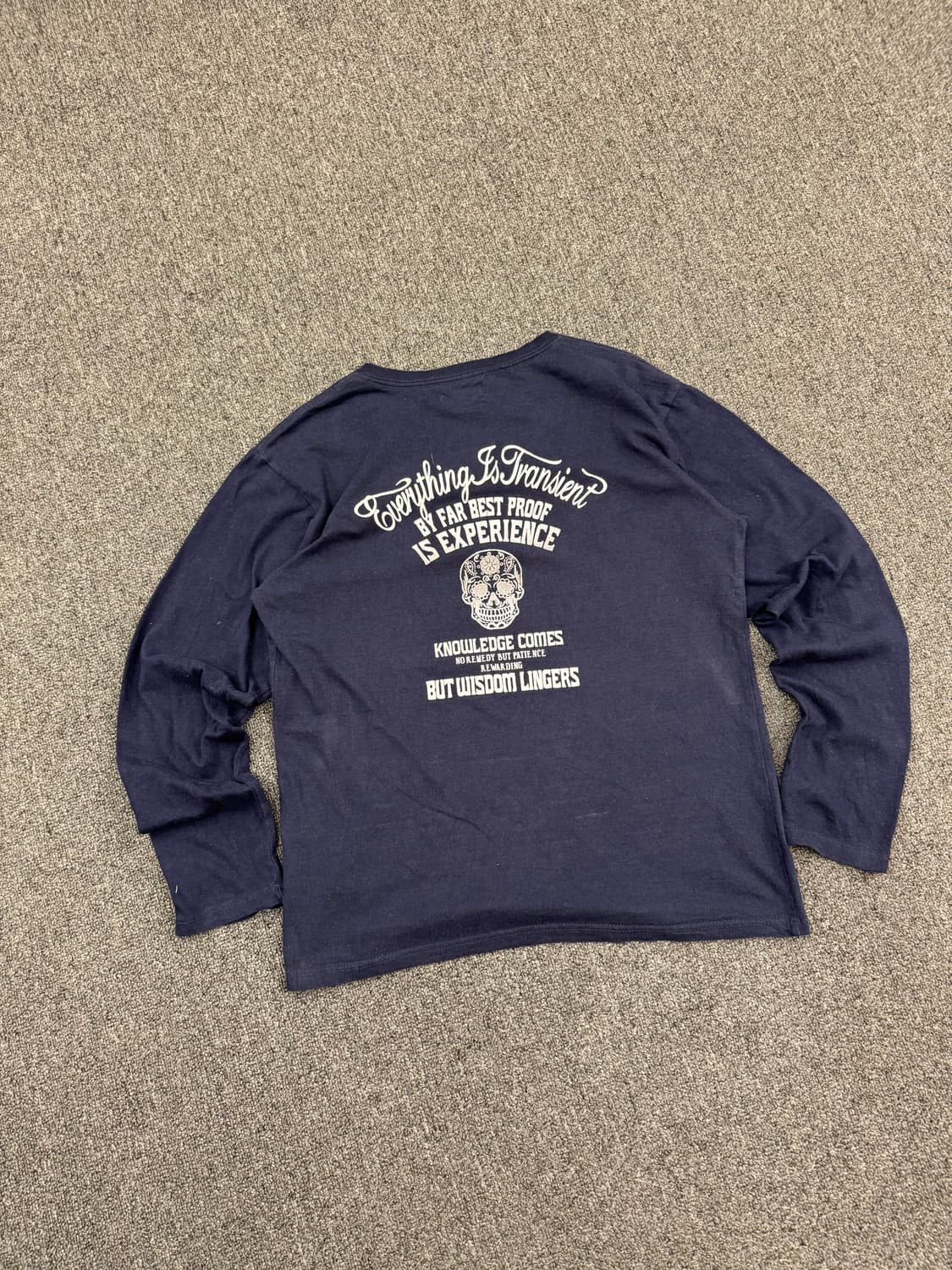 M)Panhard 빈티지 후면 스컬 프린팅 브이넥 롱슬리브 상품이미지4