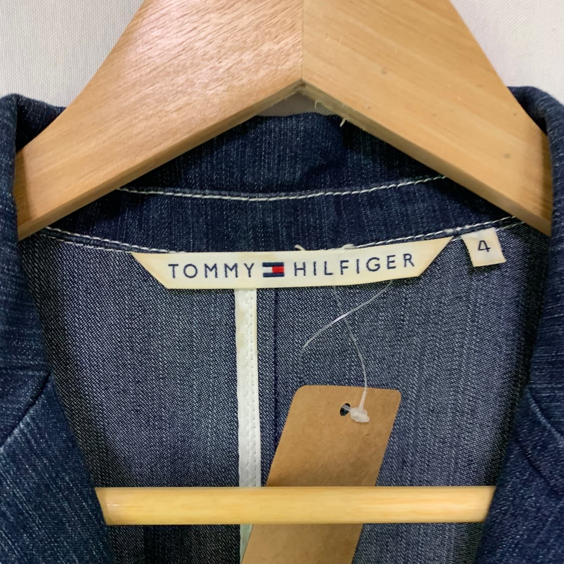 타미힐피거 벨티드 스티치 싱글 버튼 블레이저 데님 청자켓 상품이미지3