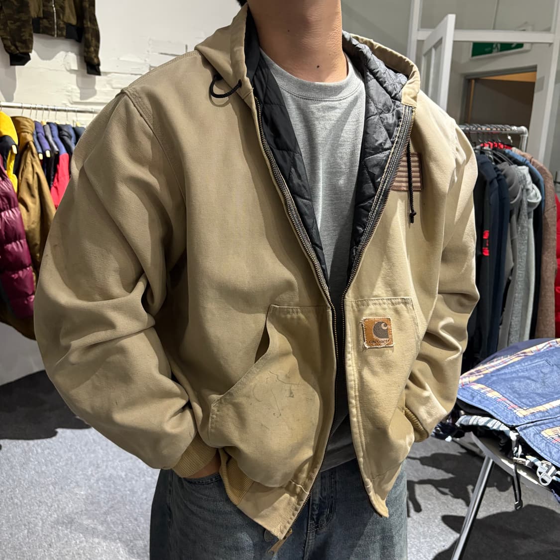90’s Carhartt 칼하트 성조기 덕 액티브 후드 자켓 상품이미지2