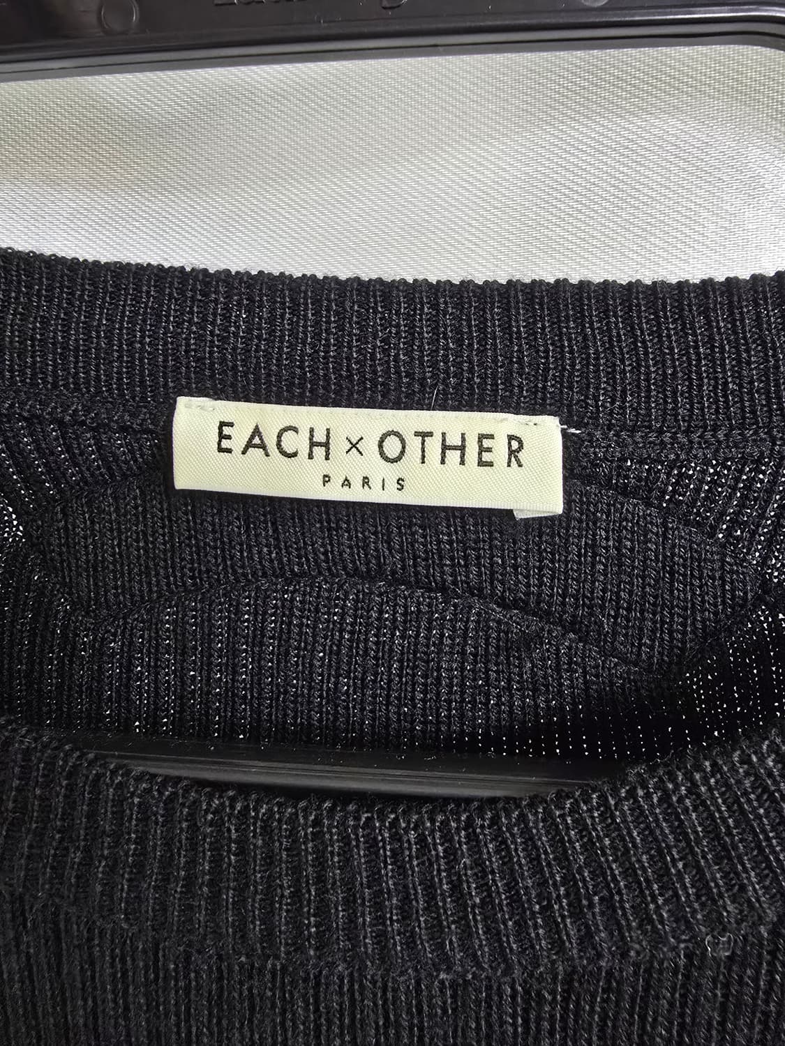 EACH X OTHER 블랙 니트 긴팔 블라우스 (1977) 상품이미지3