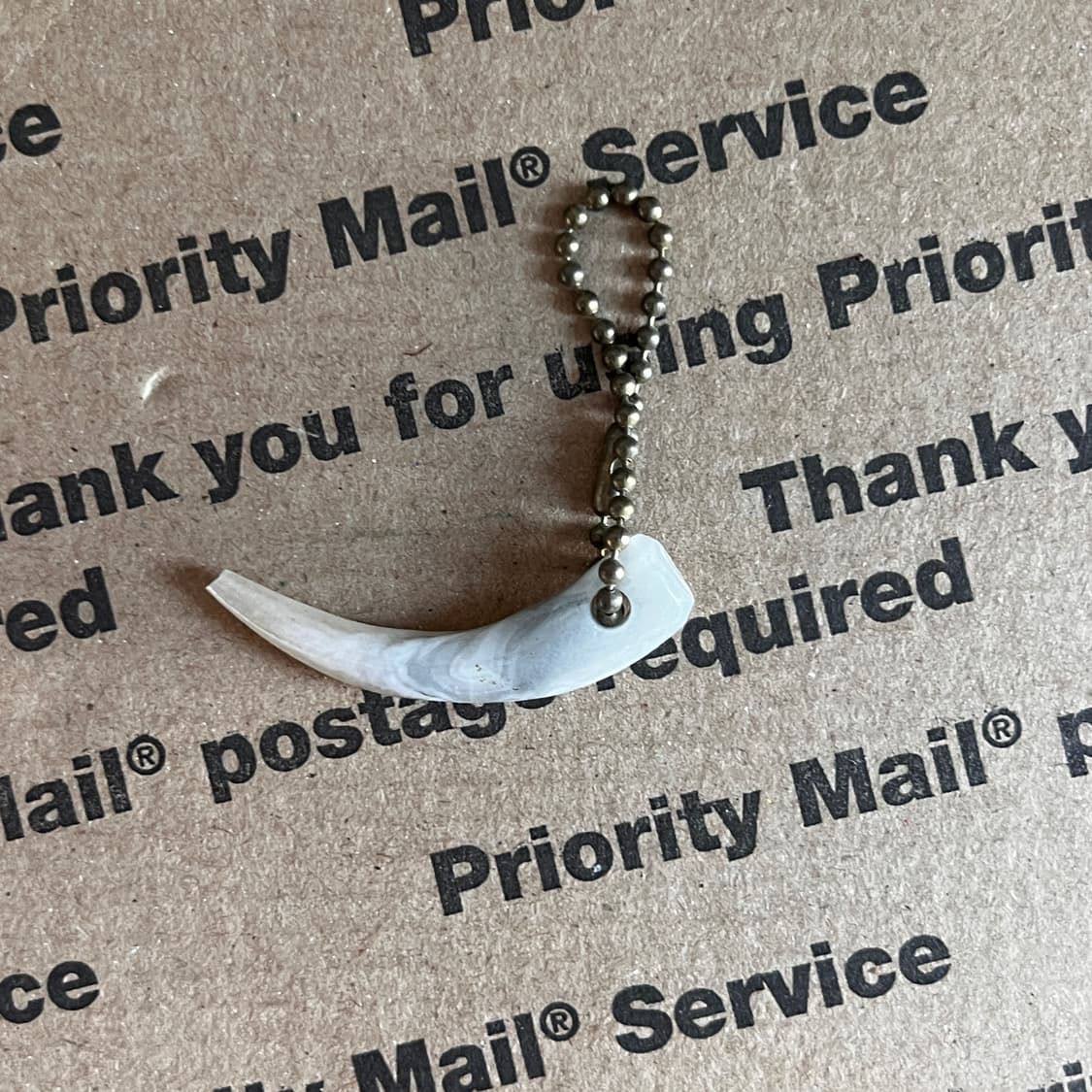 90s vtg Tooth Pendant Keyring 상품이미지2