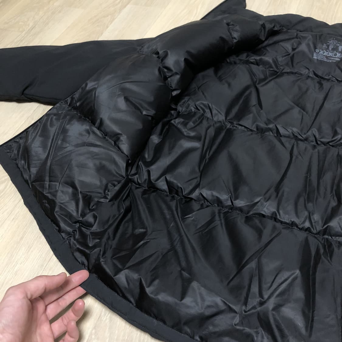 (L) 무인양품 MUJI 덕다운 미니멀 패딩 점퍼 블랙 상품이미지4