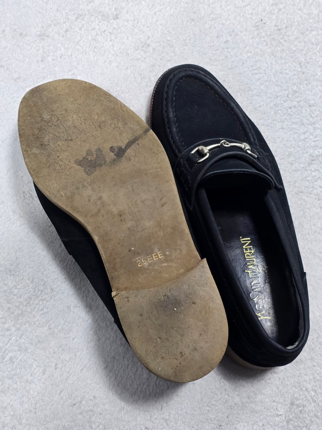 YSL 입생로랑 블랙 스웨이드 로퍼 255 상품이미지7