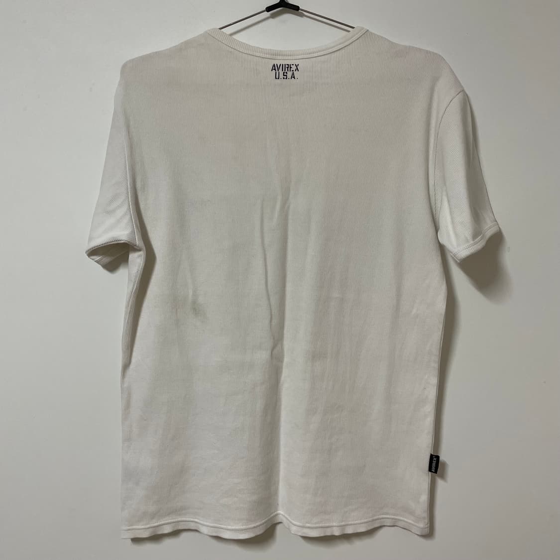 AVIREX WHITE RIBBED SHORT SLEEVE 상품이미지8