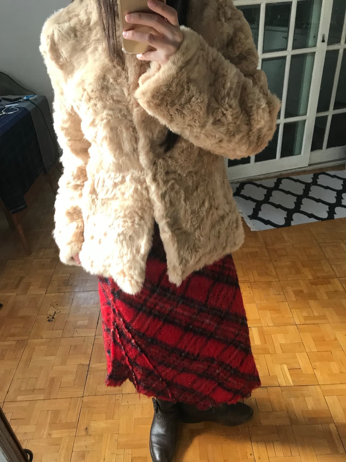 vintage checek skirt 상품이미지7