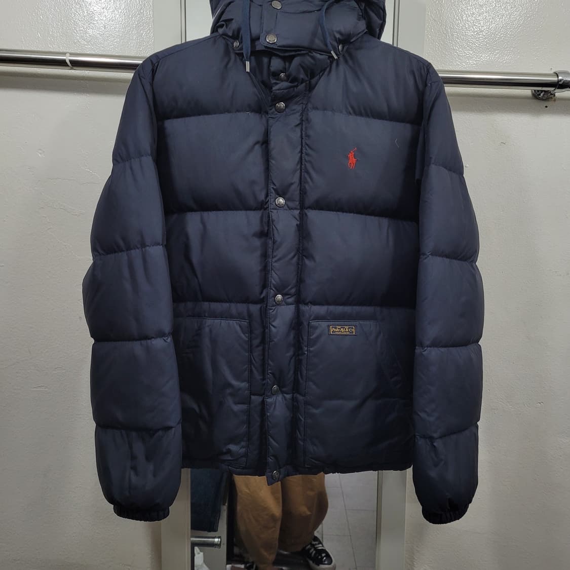 폴로 후드 구스다운 패딩 S 상품이미지3