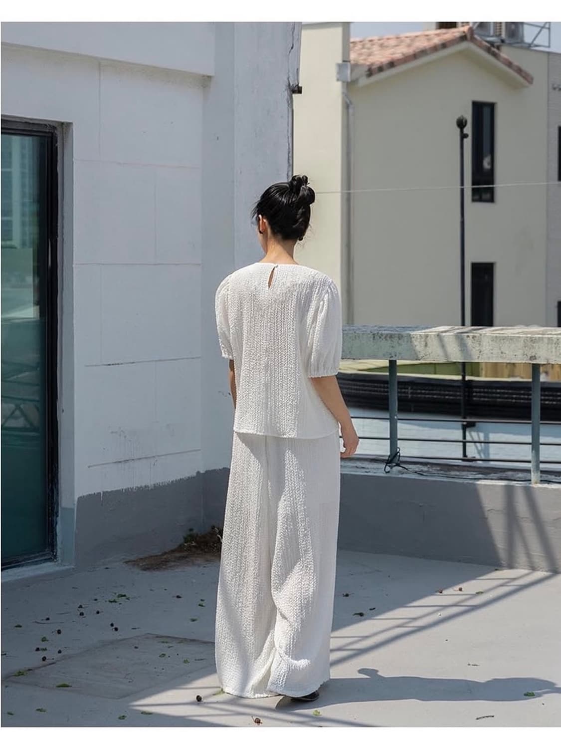 Eunoia 유노이아 여름 블라우스, 팬츠 (블랙컬러) 상품이미지2