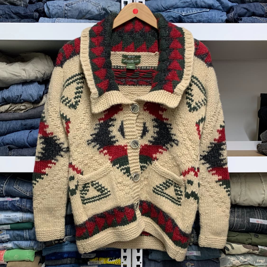 [M] 에디 바우어 핸드니트 노르딕 패턴 가디건 상품이미지2