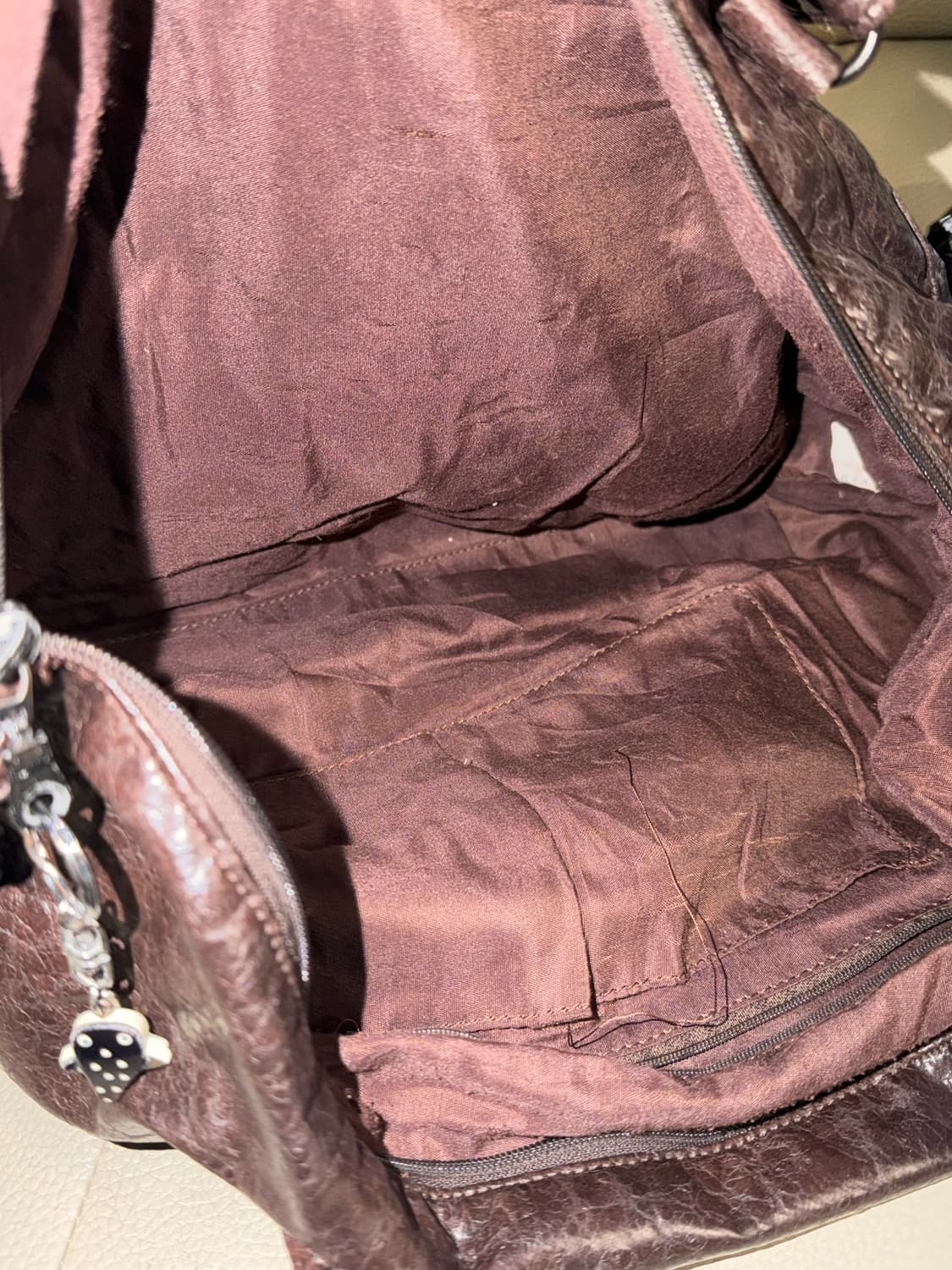 Textured faux leather boston bag 상품이미지5