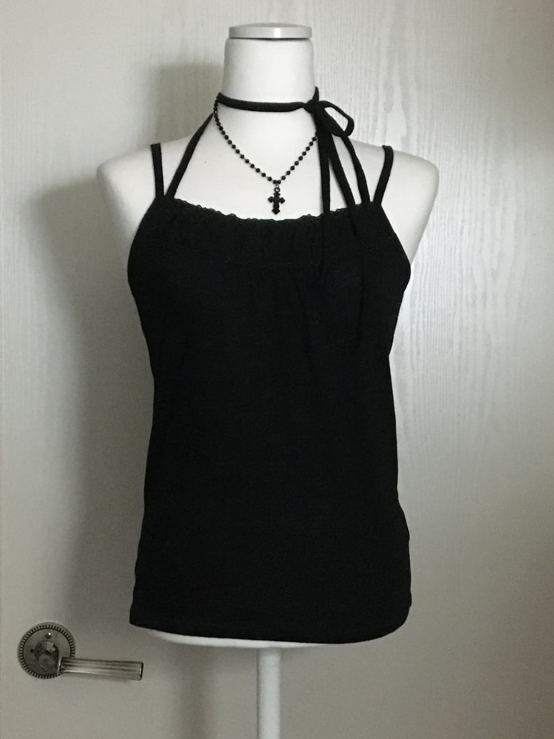 빈티지 홀터넥 레이스 슬리브리스 나시  상품이미지1