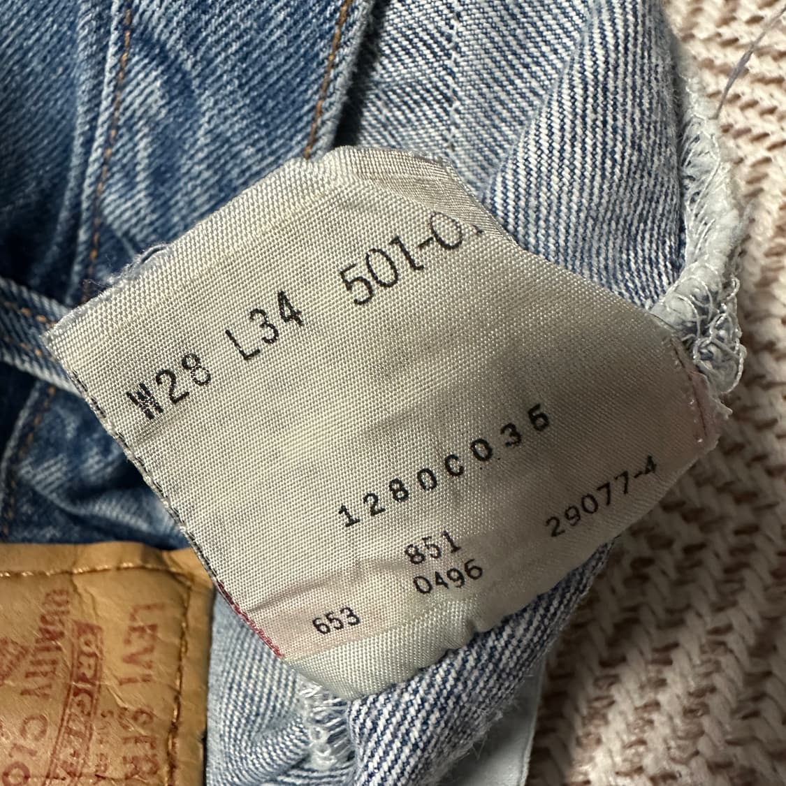 LEVI'S 501 90's usa made denim jeans 상품이미지4
