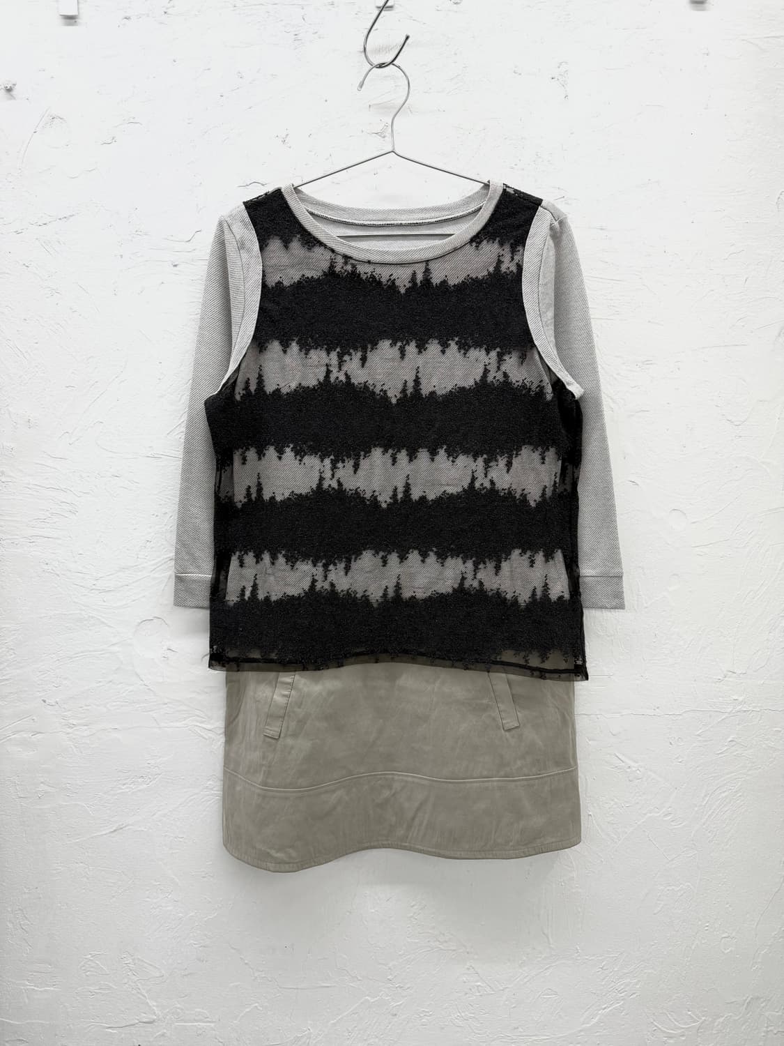 gabardine k.t 레이어드 튜닉 탑 상품이미지1