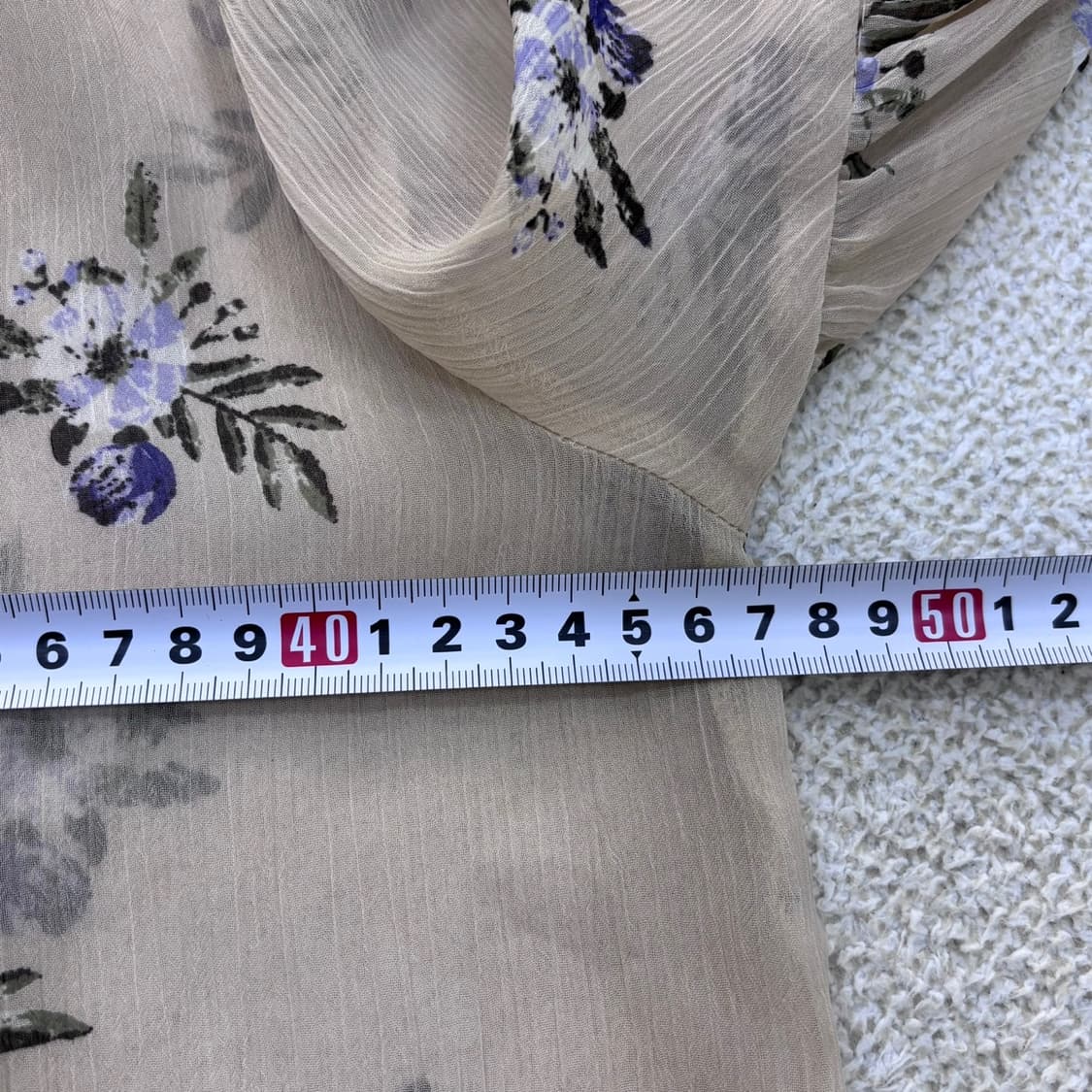 실측확인 루루에이미 여성 꽃무늬 쉬폰 블라우스 0518Y 상품이미지7