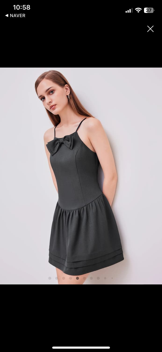 샵사이다 리본 러플 미니드레스 상품이미지1