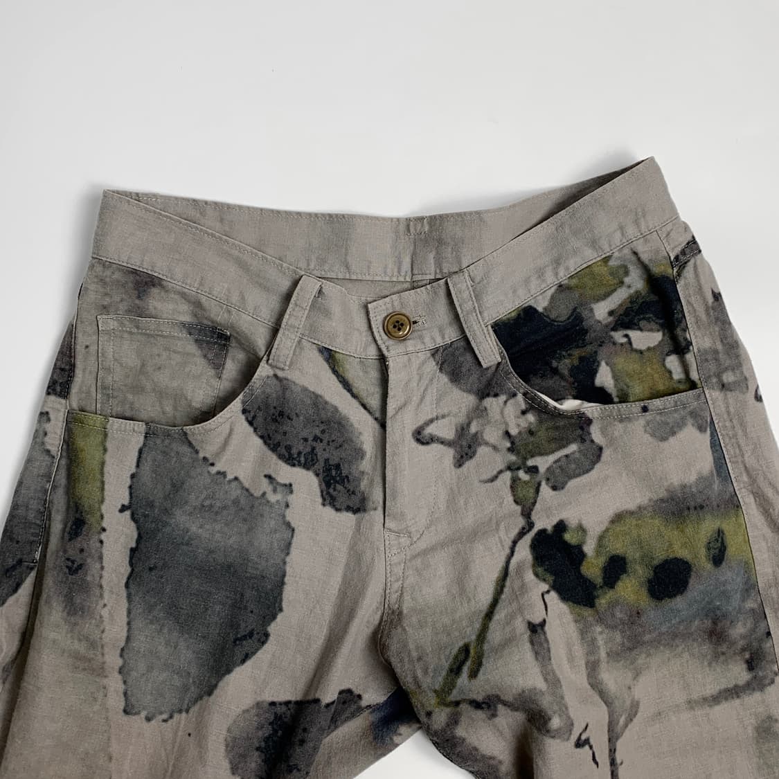 요지 야마모토 Y's 페인트 코튼 린넨 팬츠 상품이미지5