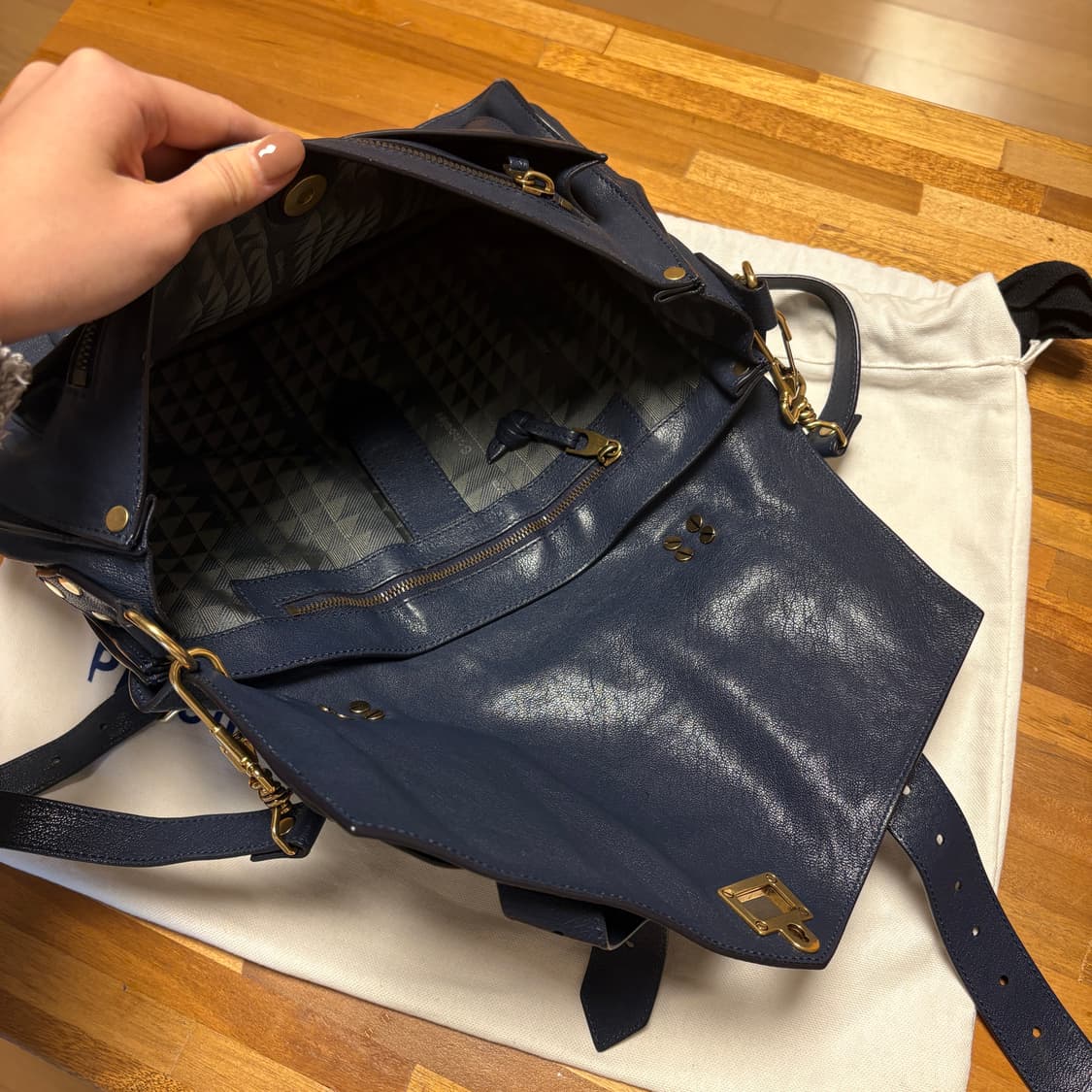 프로엔자슐러 판쵸백 미듐 네이비 상품이미지3