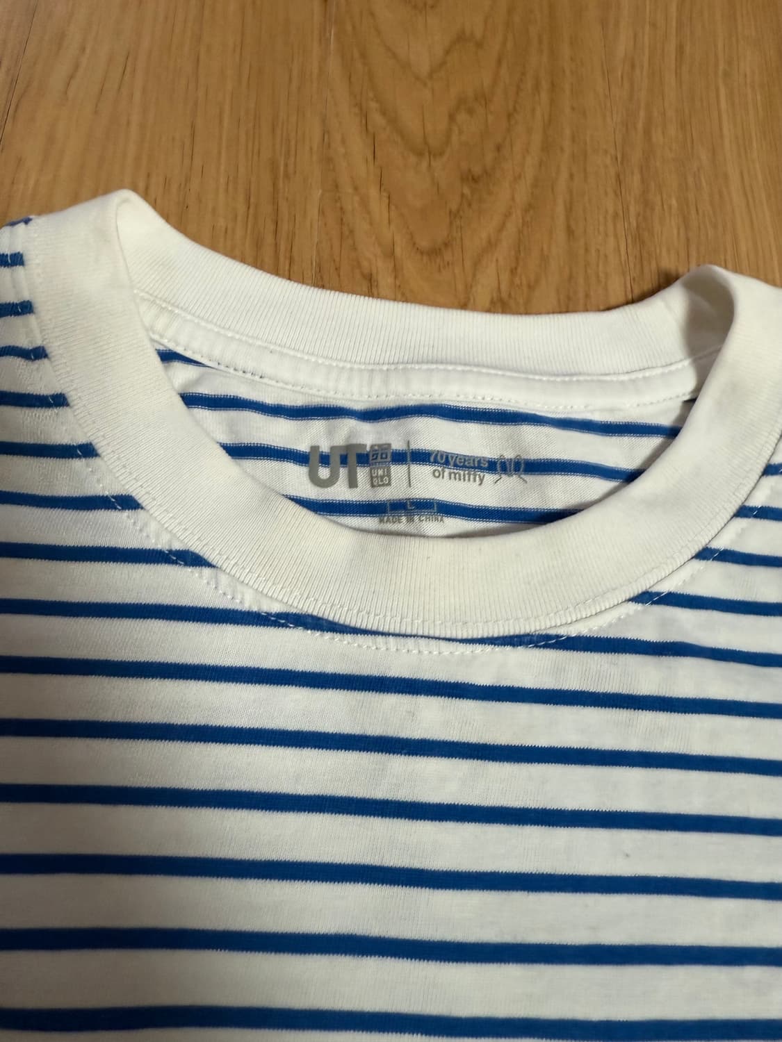유니클로 미피 70주년 스트라이프 반팔 티셔츠 L 상품이미지3