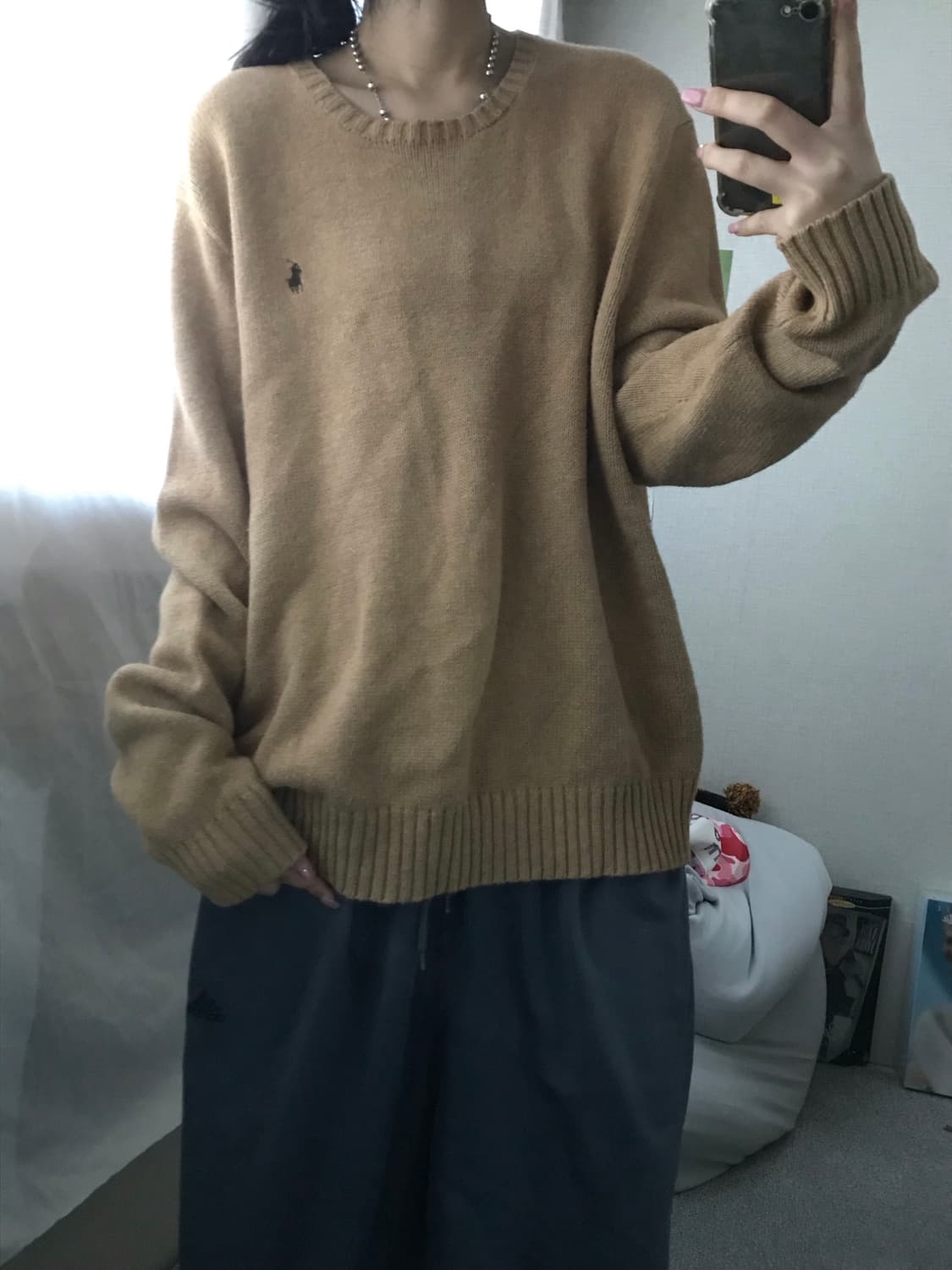 폴로 베이지 니트 상품이미지5