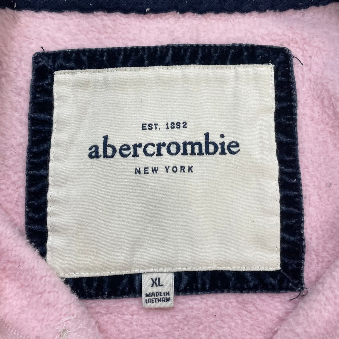 아베크롬비 아치 로고 후드집업 핑크 딸기우유 상품이미지4