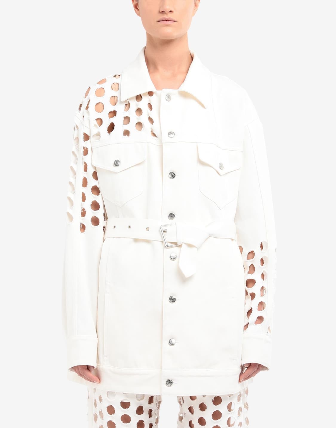 마르지엘라 펀치드 홀 데님 자켓  상품이미지2