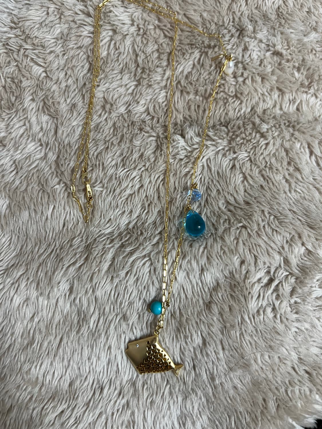 골드 챰 물고기 목걸이 상품이미지3