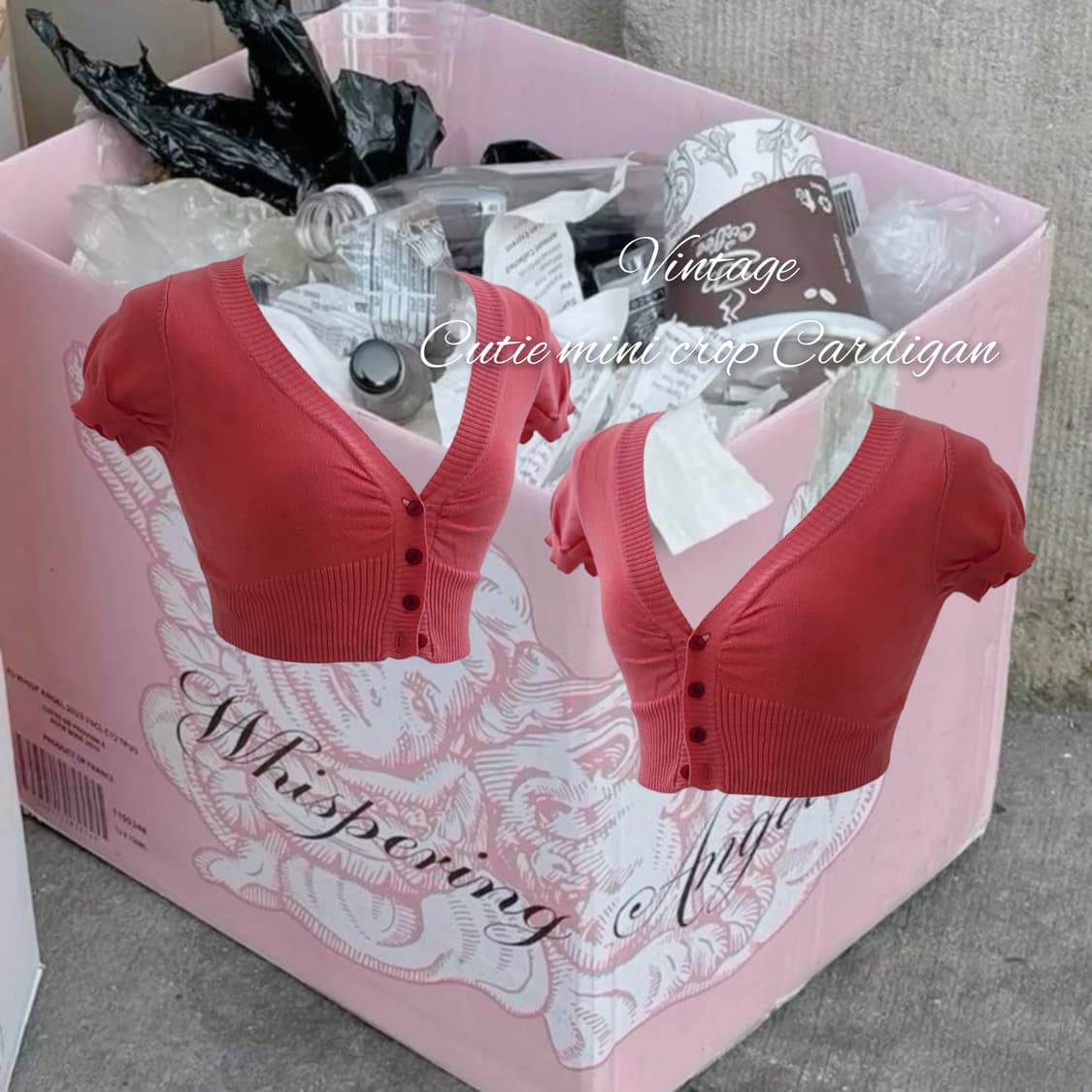 Vintage Cutie mini crop Cardigan 상품이미지1