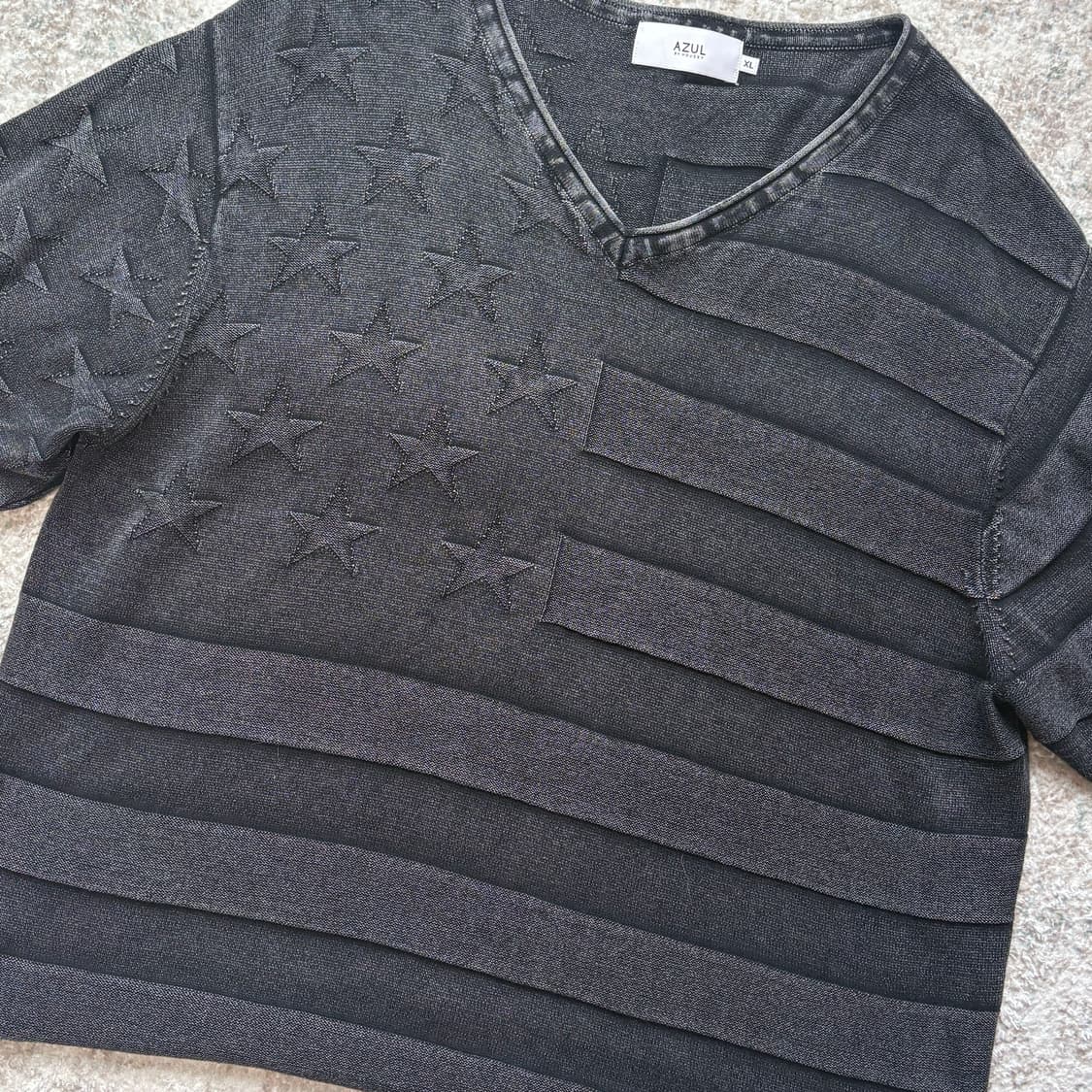 Washed US Flag Knit Tee 상품이미지2