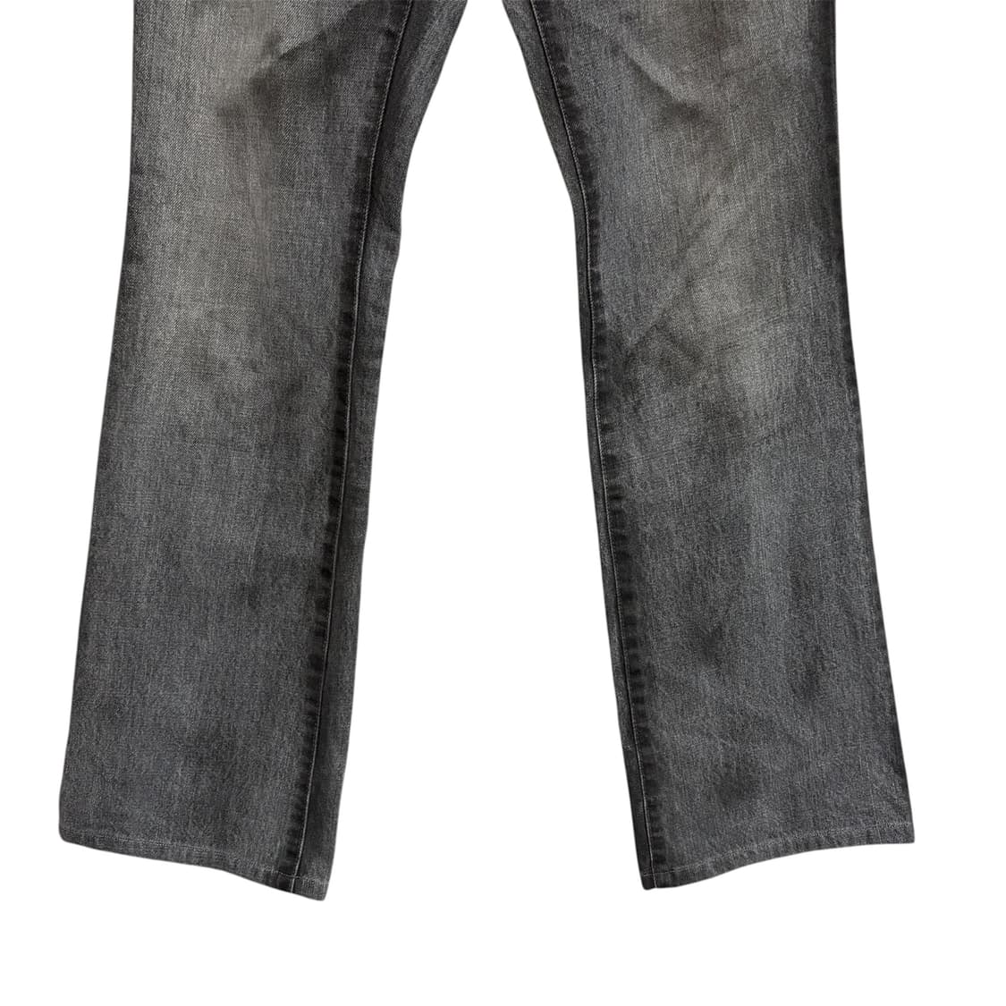 토네이도마트 흑청 워싱 로우라이즈 부츠컷 플레어진 데님팬츠 L 30-31 상품이미지4