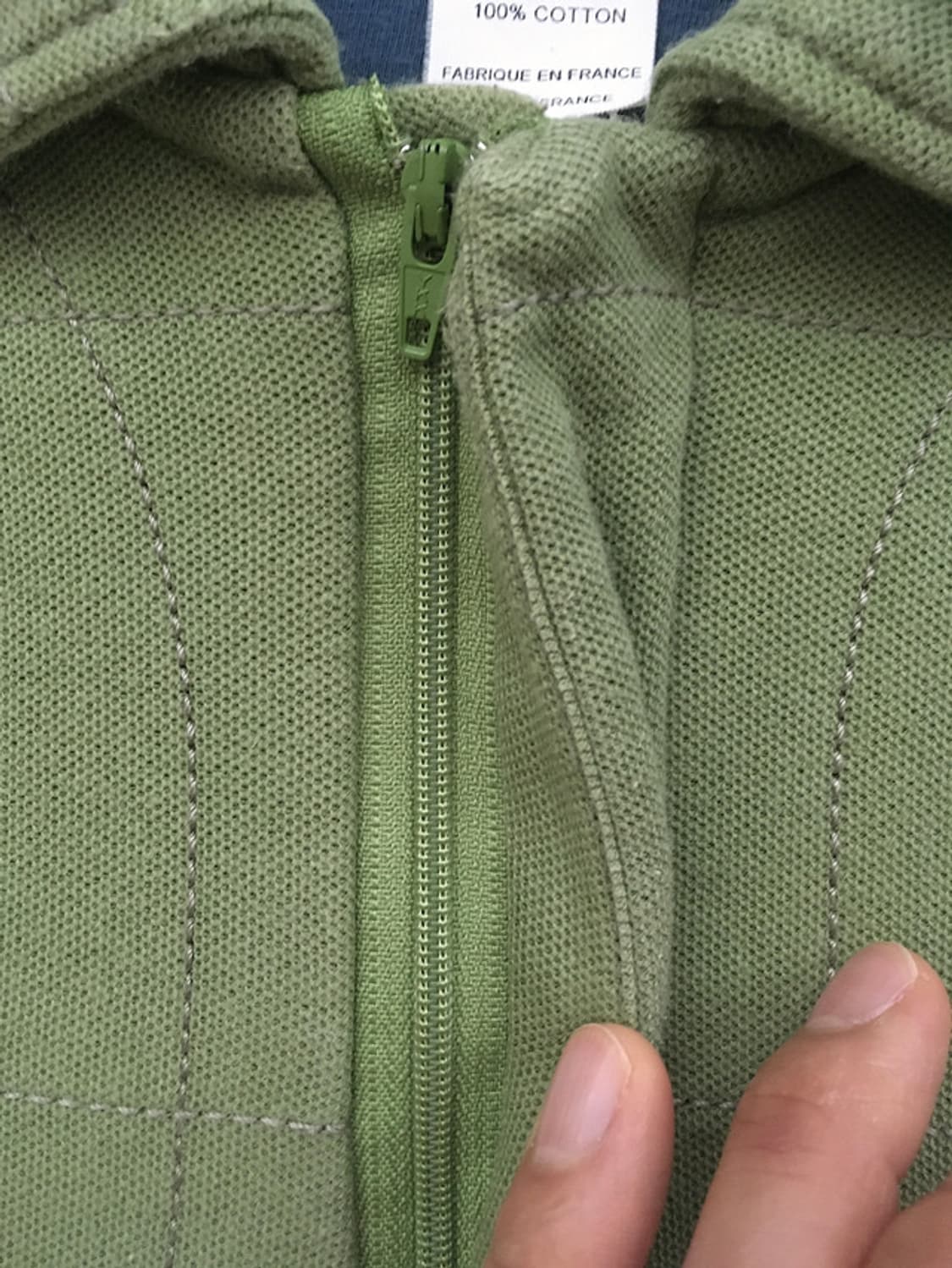 100% Cotton stitch zip-up pullovers 상품이미지2
