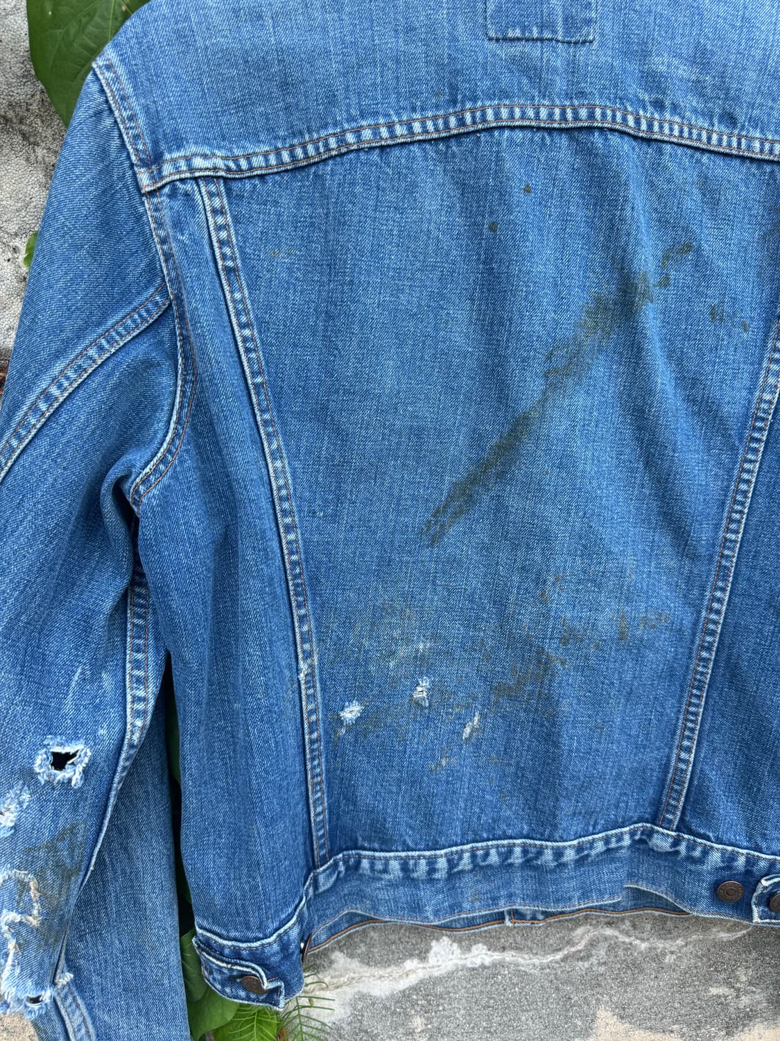 70s levis 리바이스 70505 distressed 데님 자켓 상품이미지7