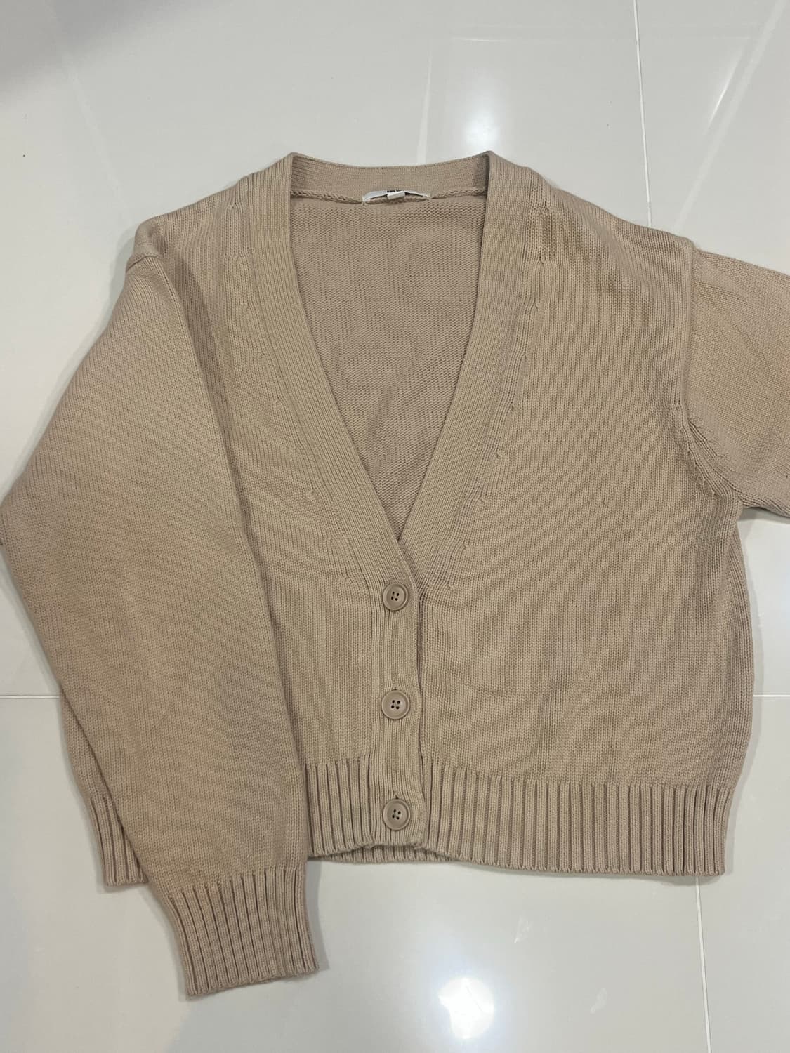 빈티지 유니클로 베이지 가디건 상품이미지2