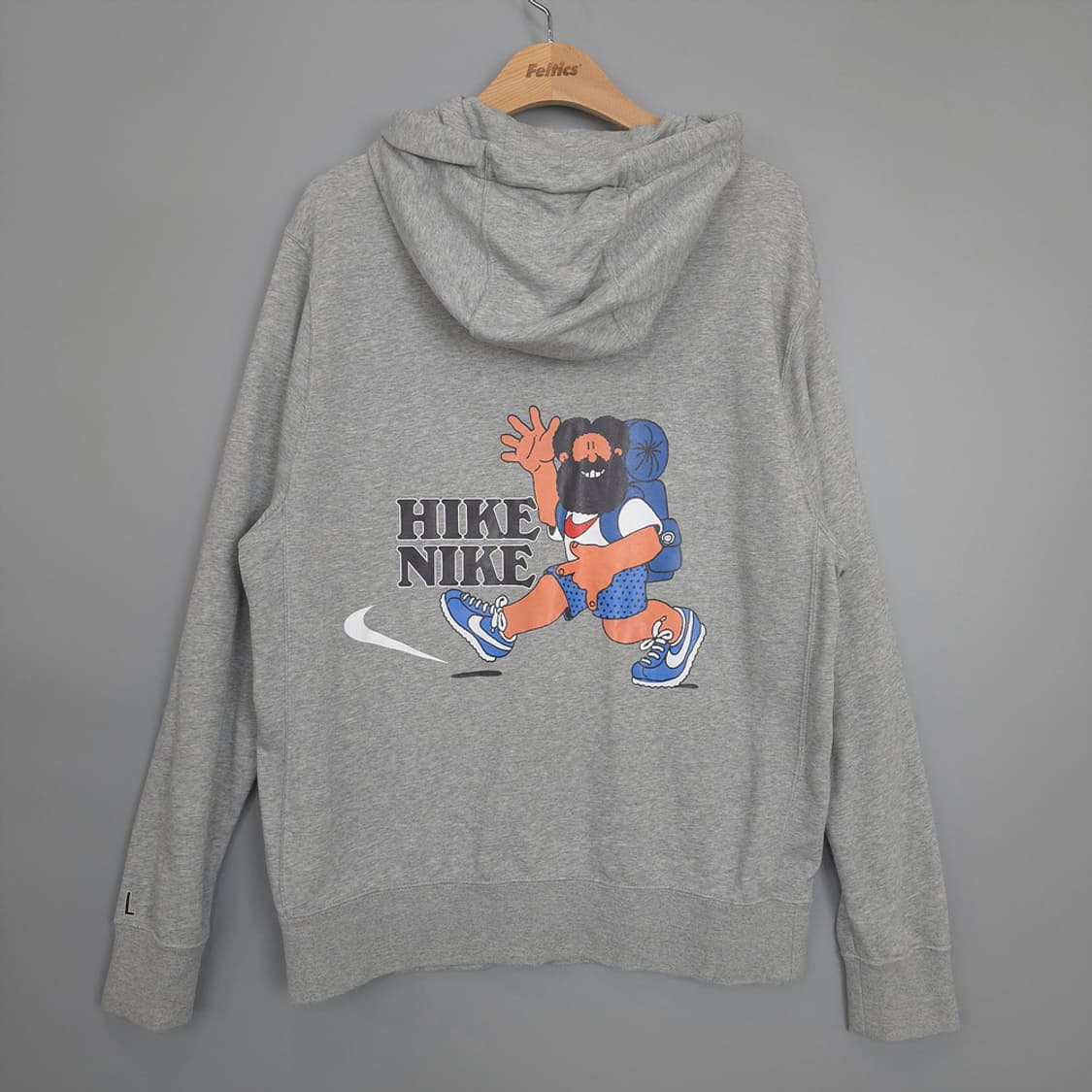 나이키 NIKE 스우시 로고 베이직 후드티 그레이 100 (L) 상품이미지1