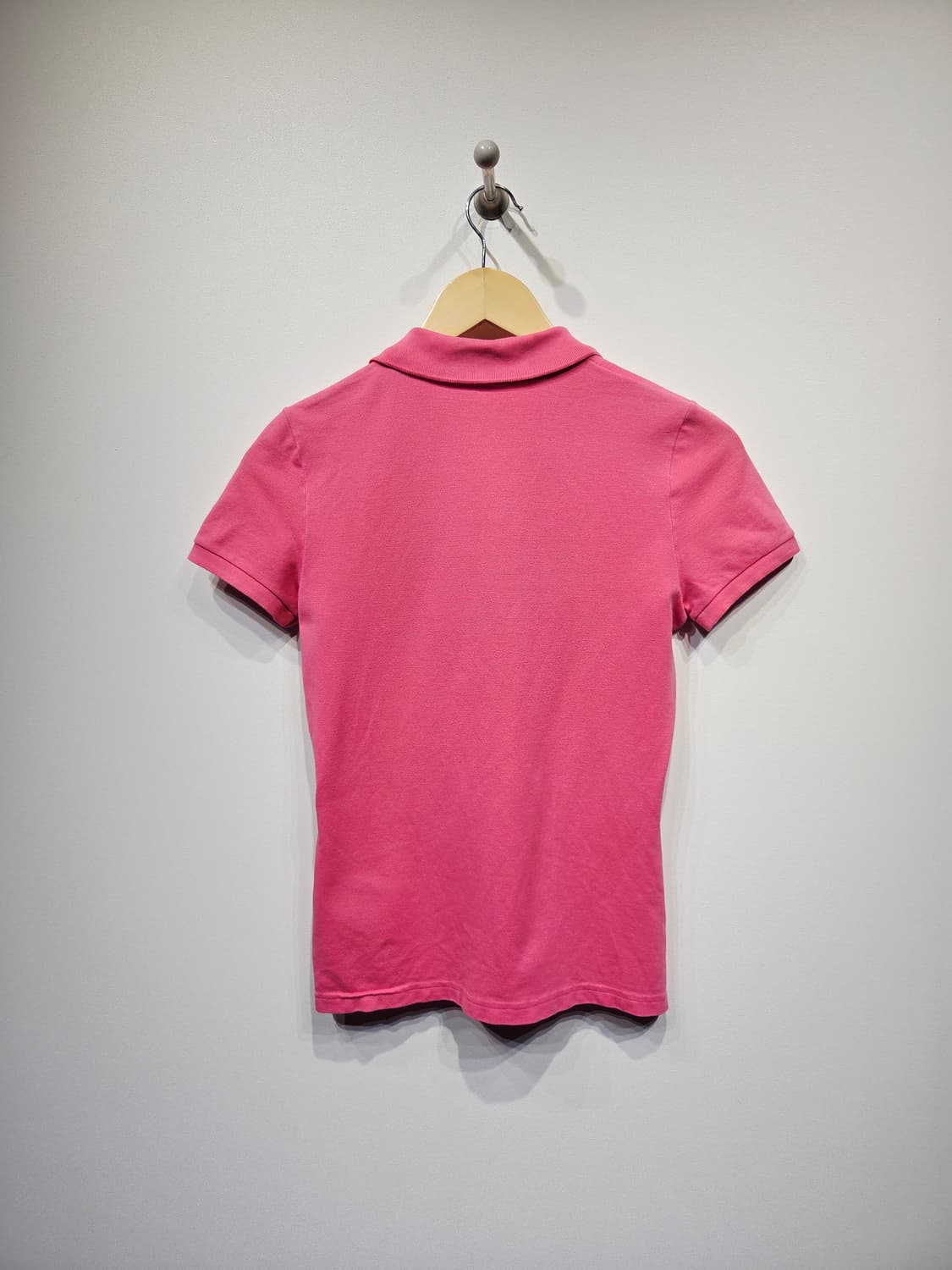 라코스테. 여자 핑크 반팔 폴로티_호칭36 상품이미지6