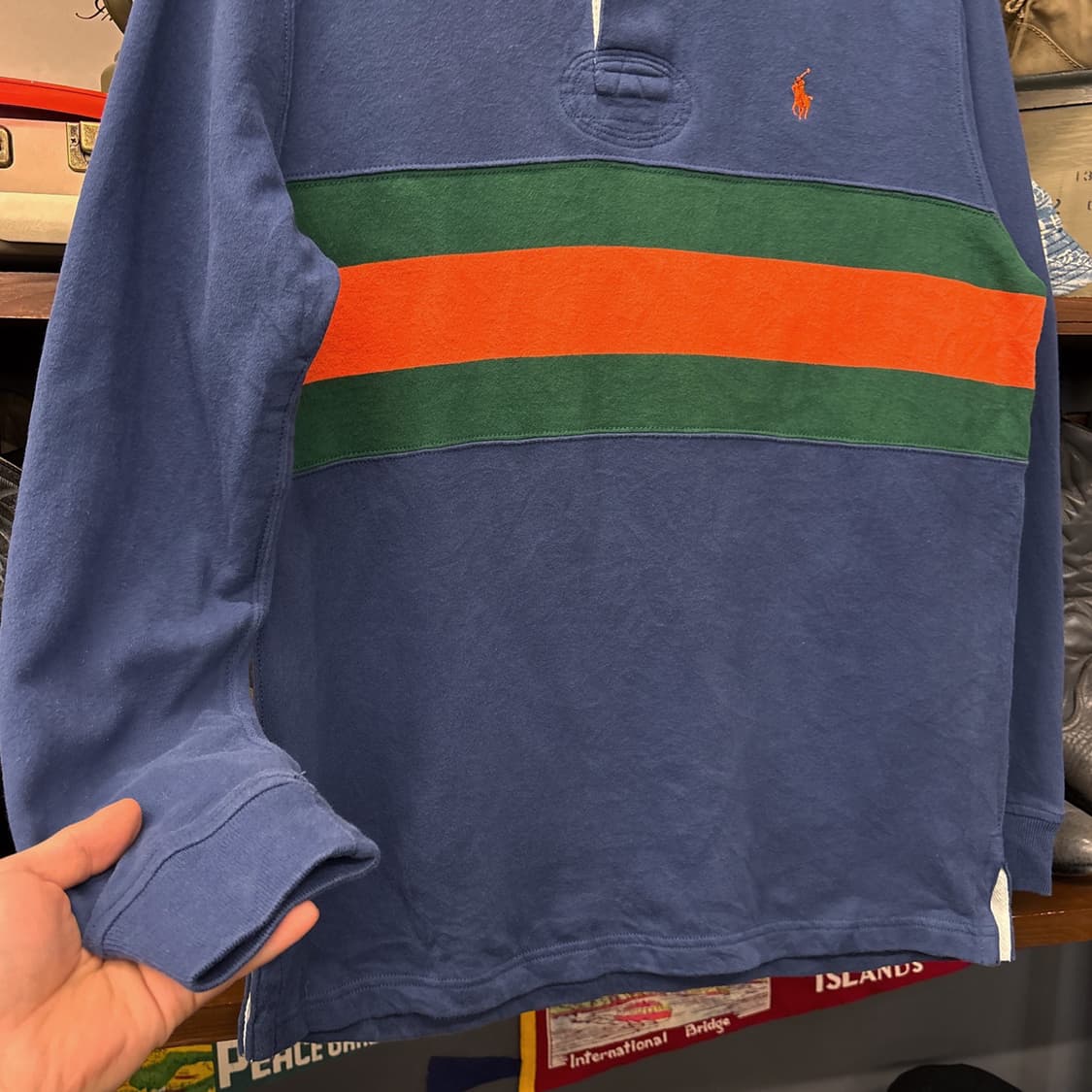 90s 폴로 랄프로렌 멀티컬러 스트라이프 클래식 럭비셔츠 N810 상품이미지4