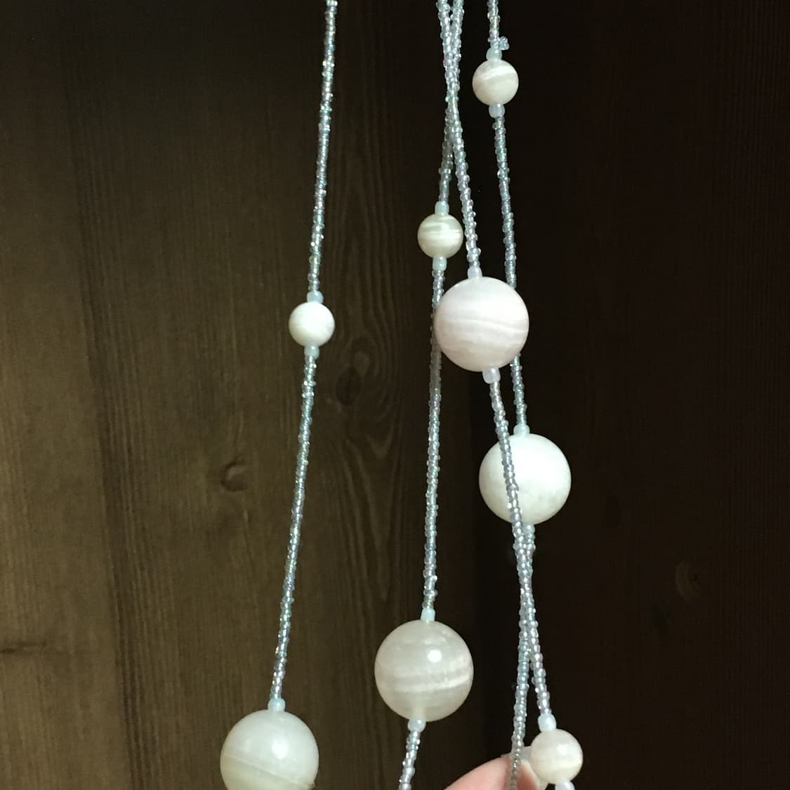 핑크볼 롱 목걸이 페어리 오리엔탈 레테 상품이미지3