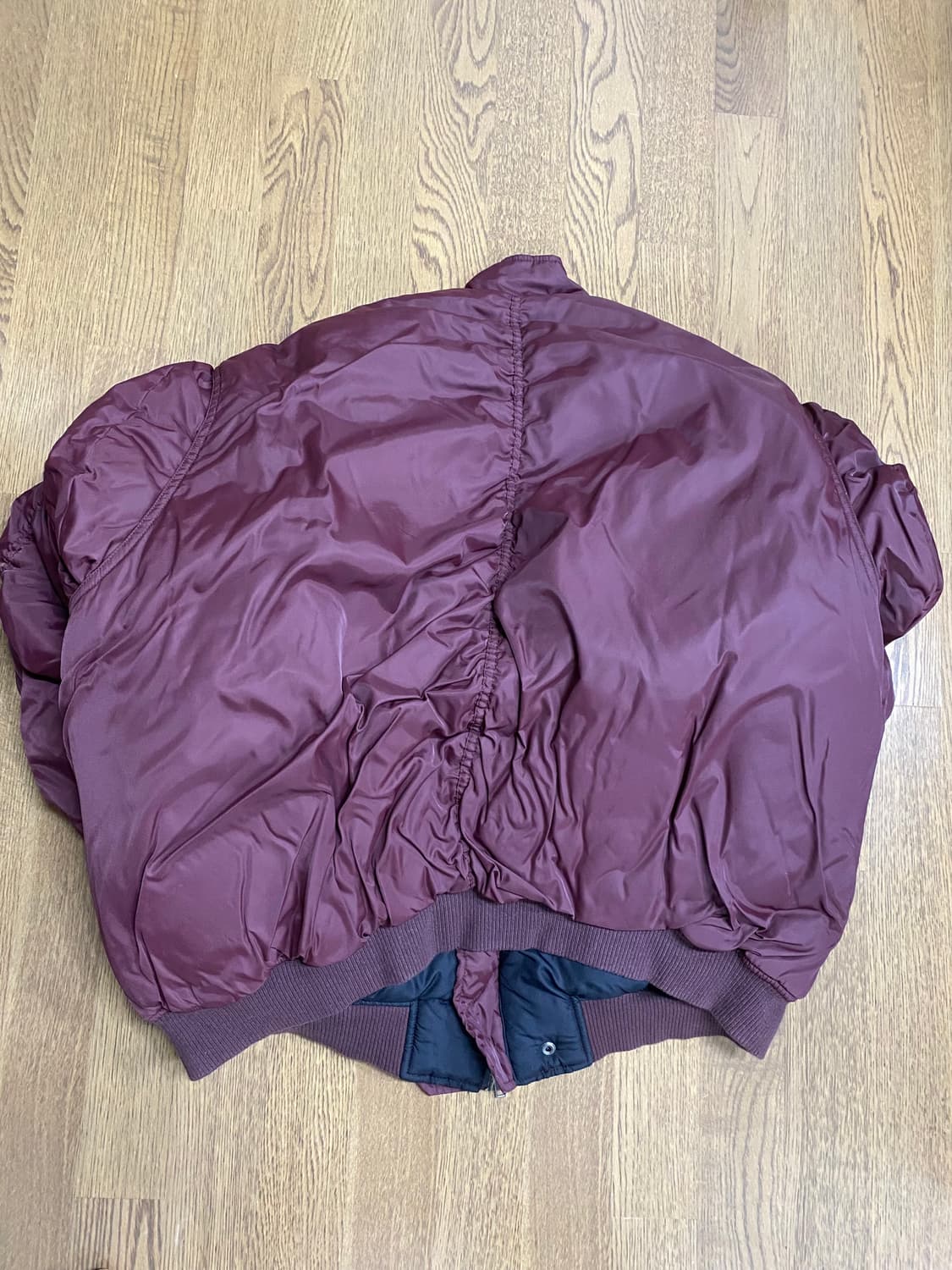 노쿨러스 바이커 봄버 자켓 버건디 2사이즈 상품이미지3