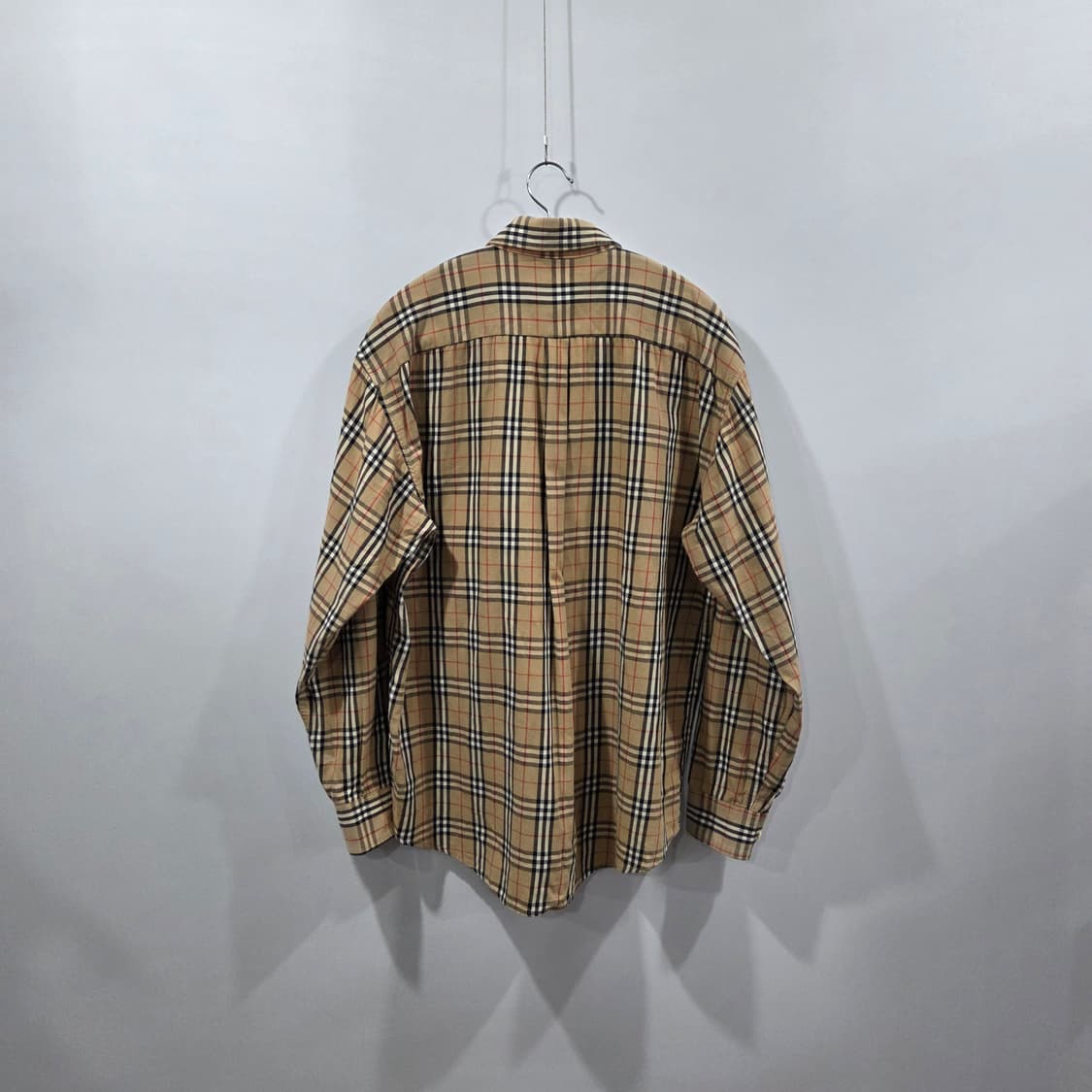 버버리 버튼다운 노바 체크셔츠 L 상품이미지5