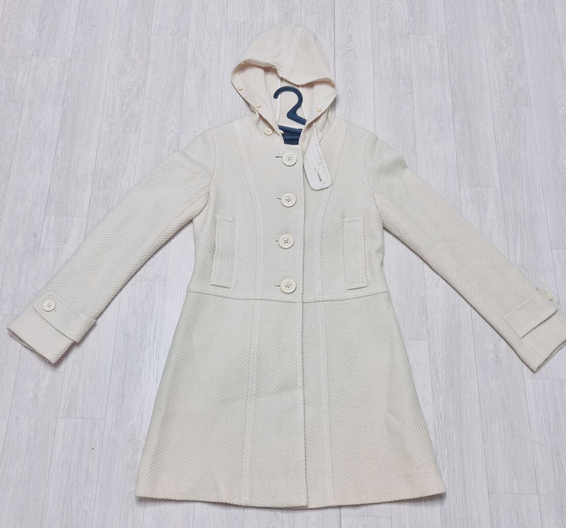 Jewel Changes 베이지 원피스형 코트 울 100% 모리걸 모리룩 상품이미지1