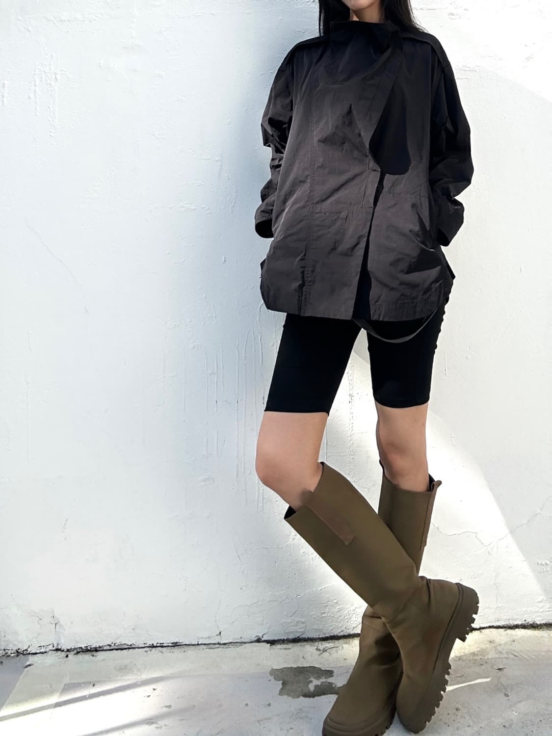 Front drape jacket / black 상품이미지2