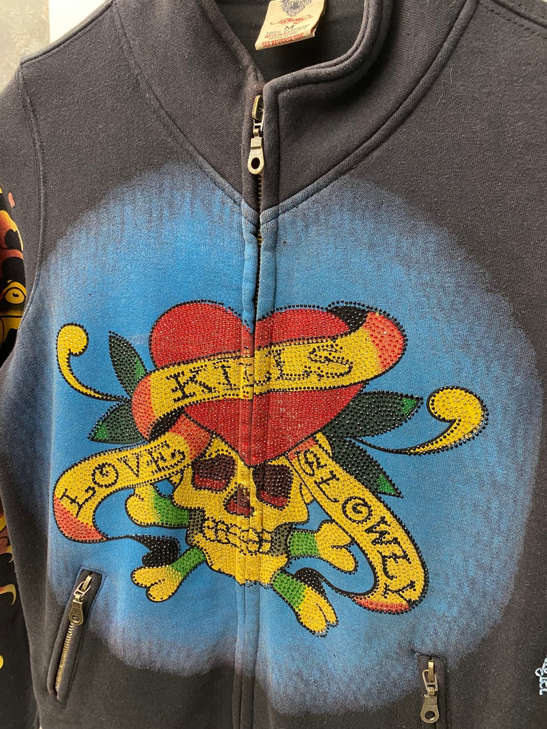 [M] Ed Hardy 에드하디 Y2K 풀 프린팅 집업 상품이미지2