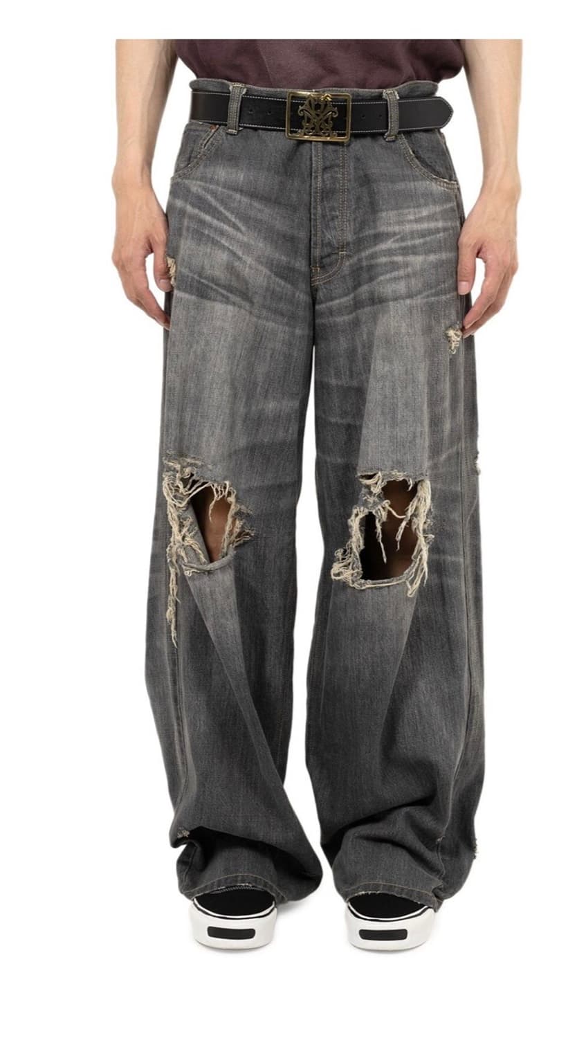 [S] KAMIYA 카미야 데님 와이드 팬츠 상품이미지2