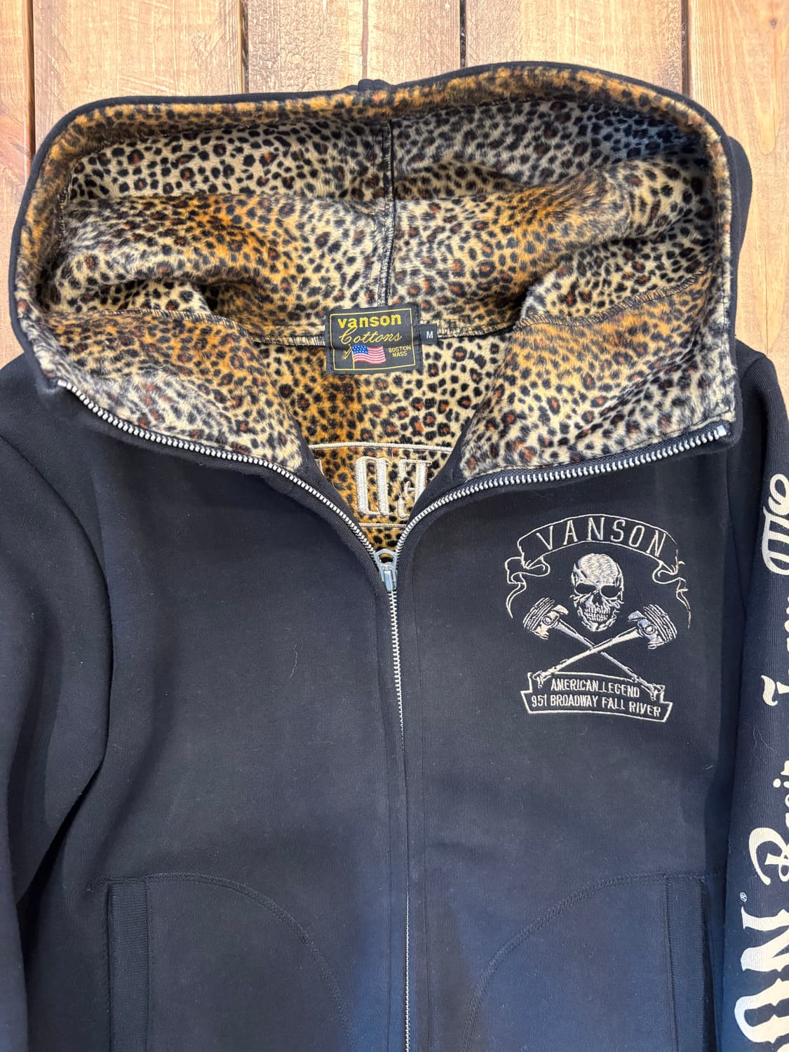 밴슨 레오파드 레이어드 후드집업 상품이미지6